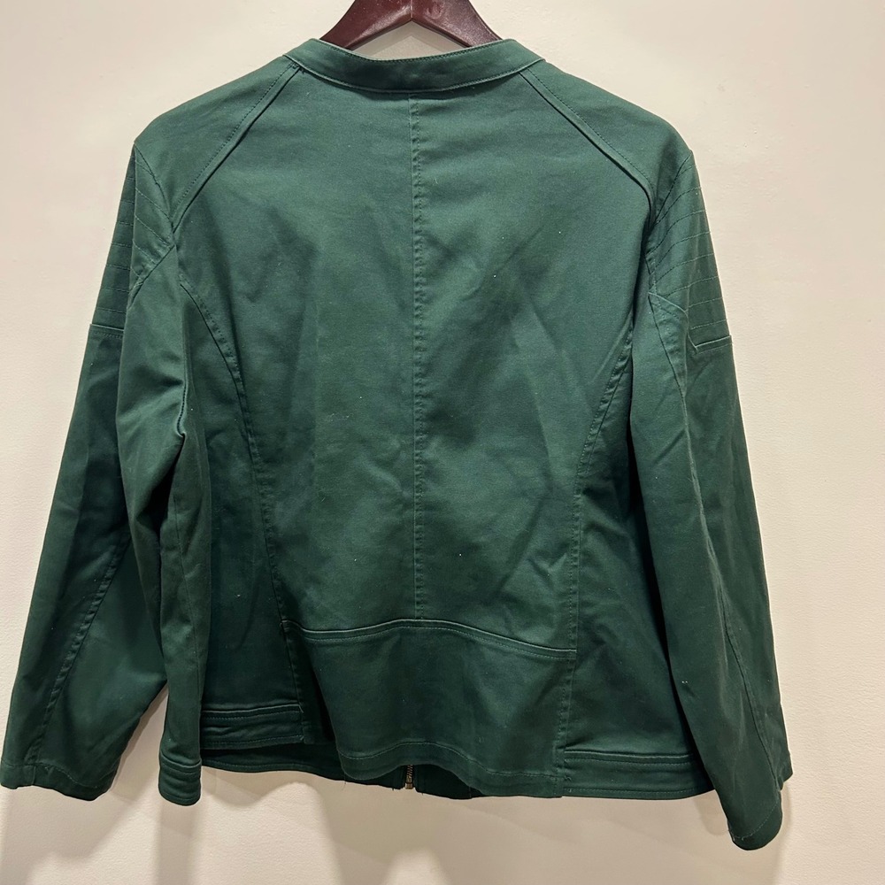 Westport 1962 Green Moto Jacket Full Zip Pockets Casual 2xl - Picture 2 of 6